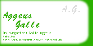 aggeus galle business card